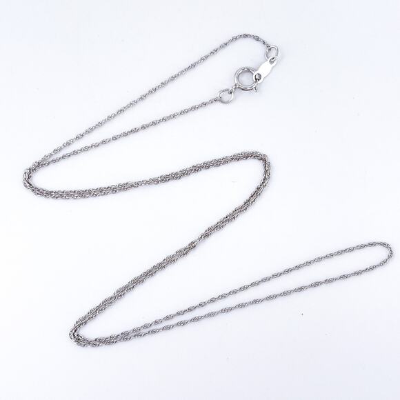 Vintage Sterling Silver 925 Rope Chain Necklace 19.5" - Picture 1 of 3